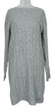 Dámské šedé vzorované svetrové šaty Vero Moda 