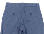 Modré melírované chino lněné kalhoty zn. H&M