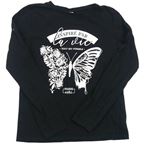 Černé triko s bílým motýlem page