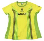 Žluto-zelené sportovní tričko s logem Fifi world cup