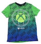 Zeleno-modré tričko X-box 