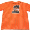 Oranžové propínací tričko s nápisem 
