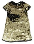 Černo-zlaté flitrové šaty Primark
