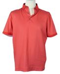 Pánské červené vzorované tričko s límečkem 