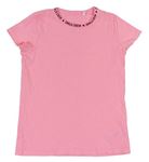 Neonově růžové žebrované tričko C&A