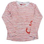 Bílo-červené pruhované triko s kotvou
