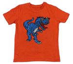 Červené tričko s dinosaurem s překlápěcími flitry Next