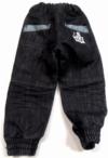 Černé riflové cuff kalhoty s potiskem 