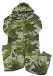 Khaki army chlupatá kombinéza s kapucí M&S