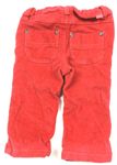 Červené manžestrové kalhoty 