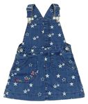 Modré riflové laclové šaty s hvězdami St. Bernard