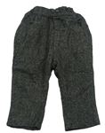 Černo-šedé melírované vlněné slavnostní kalhoty mamas&papas