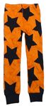 Oranžovo-černé batikované spodní kalhoty s hvězdičkami Next