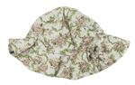Bílý květovaný plátěný klobouk H&M ve. 86-98