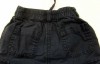 Tmavomodré lněné rolovací kalhoty s kapsami