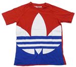 Červeno-modré tričko s logem Adidas