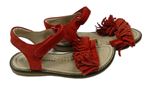 Červené velurové sandály s třásněmi Vertbaudet vel. 28
