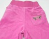 Růžové sametové kalhoty s motýlkem zn. Barbie
