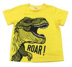 Hořčicové tričko s dinosaurem